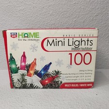 Incandescent Miniature Christmas Lights Multicolor White Wire 100