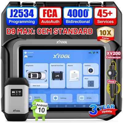 XTOOL D9MAX Car OBD2 Scanner Diagnostic J2534 ECU Programming & Coding Topology