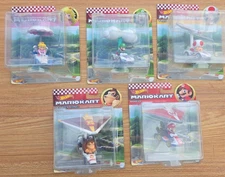 Hot Wheels Mario Kart Paragliders  Lot Of 6 Mario Luigi Peach Bowser Yoshi Toad