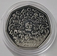 2011 World Wide Fund WWF Brilliant Uncirculated UK Fifty Pence 50p coin