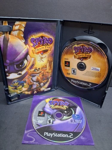 Spyro A Hero's Tail PS2 CIB + Spryo Enter The Dragonfly Disc Only Tested