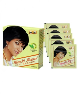 Black Rose Kali Mehandi   Schwarze Henna Haarfarbe Pulver | 100% Grau-Abdeckung