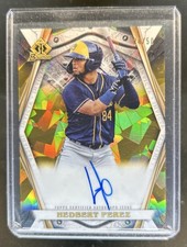 2022 Bowman Hedbert Perez Invicta Auto Gold Atomic Refractor #/50 Brewers