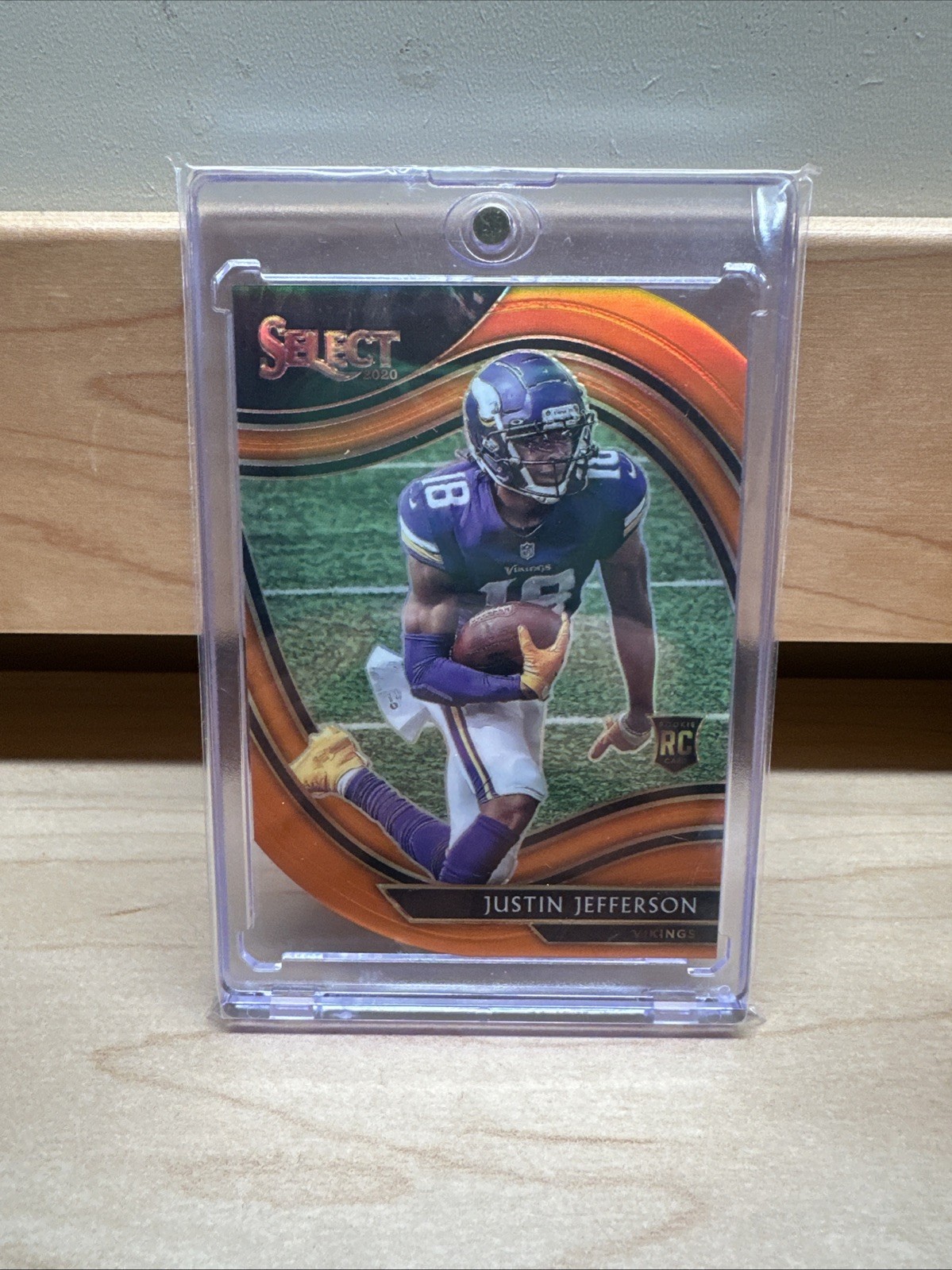 Justin Jefferson 2020 Panini Select #361 Orange Prizm Die Cut - ROOKIE RC