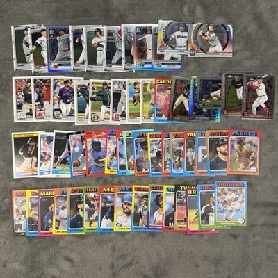 50+ MLB Baseball Base Card Lot Assorted Brands