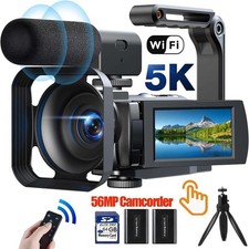   Video Camera 5K Touch screen Camcorder WIFI Webcam  Anti-Shake IR Night Vision