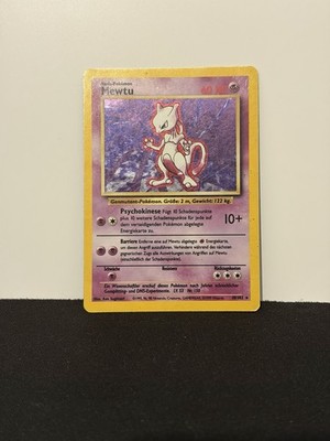 Pokémon TCG Mewtu Holo Rare 10/102 Base-Set 1999, Deutsch