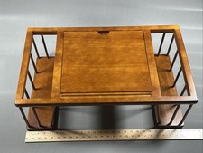 Vintage Bed  Breakfast Serving Tray Solid Oak Wood Lap Desk Laptop Reading