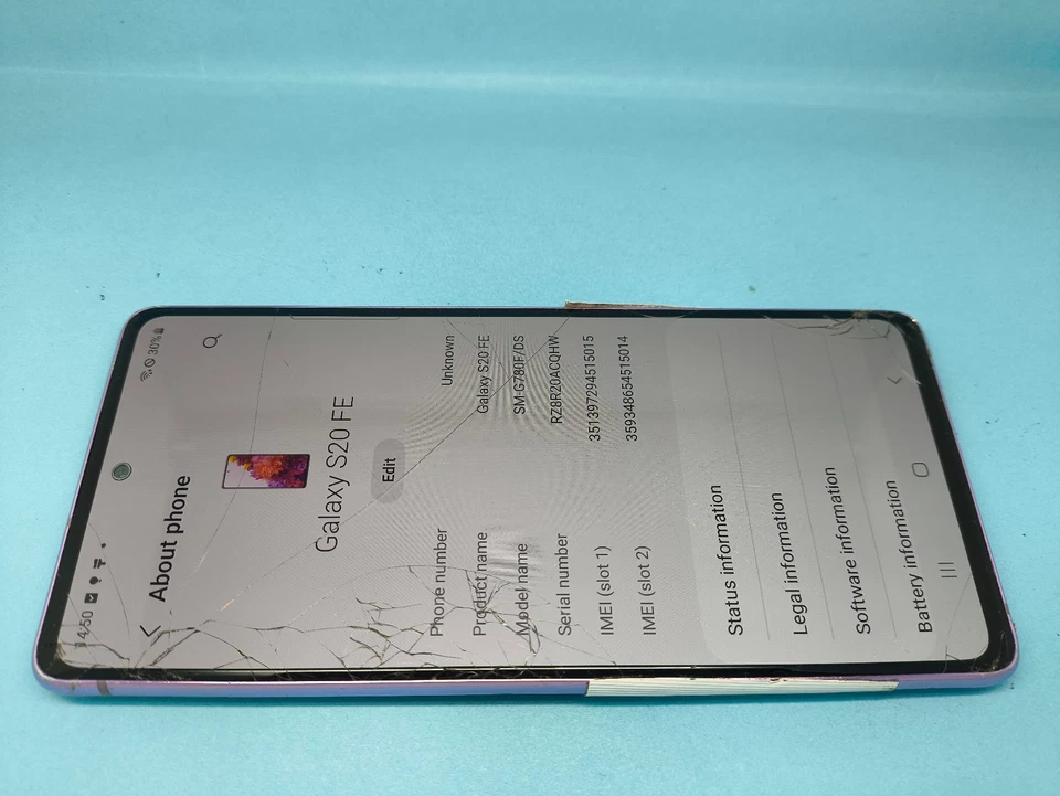 Samsung Galaxy S20 FE SM-G780F - 128GB - Pink (Unlocked) FOR PARTS - Image 2 of 4