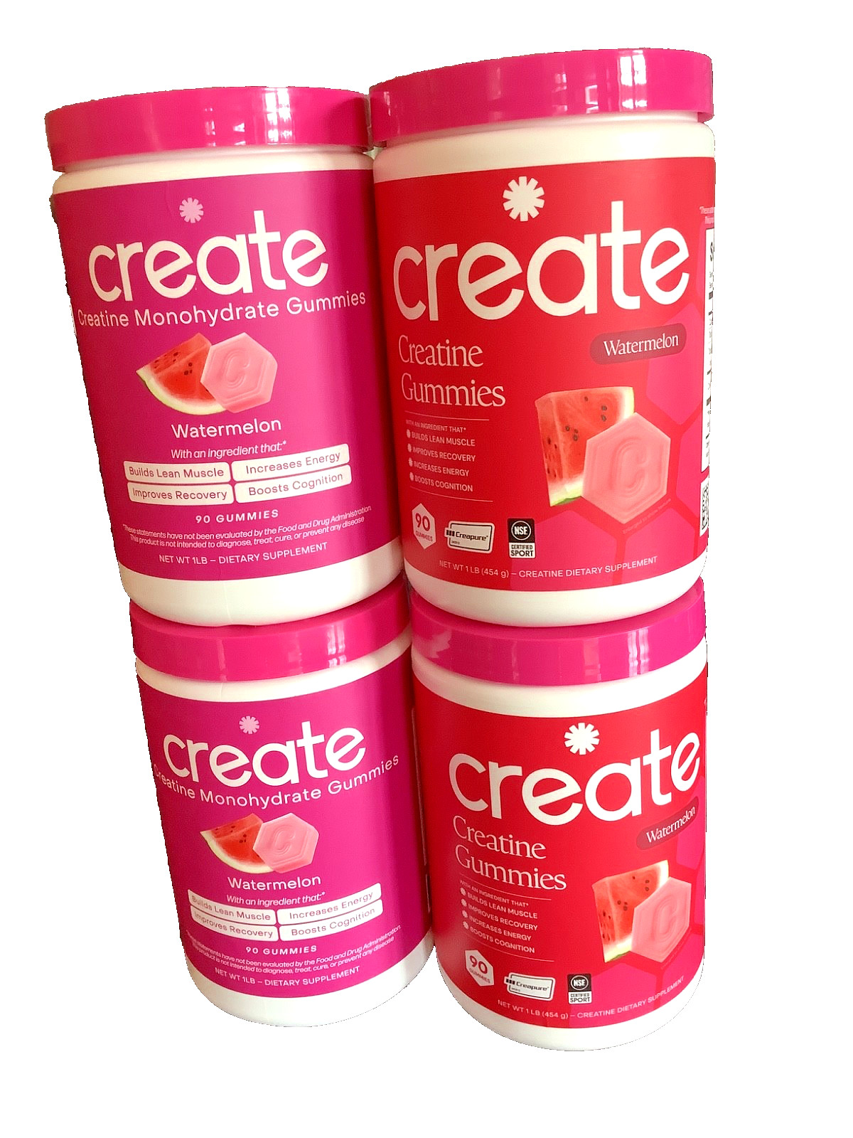 360 Creatine Monohydrate Gummies Watermelon 1.5g Boost Strength Focus Endurance