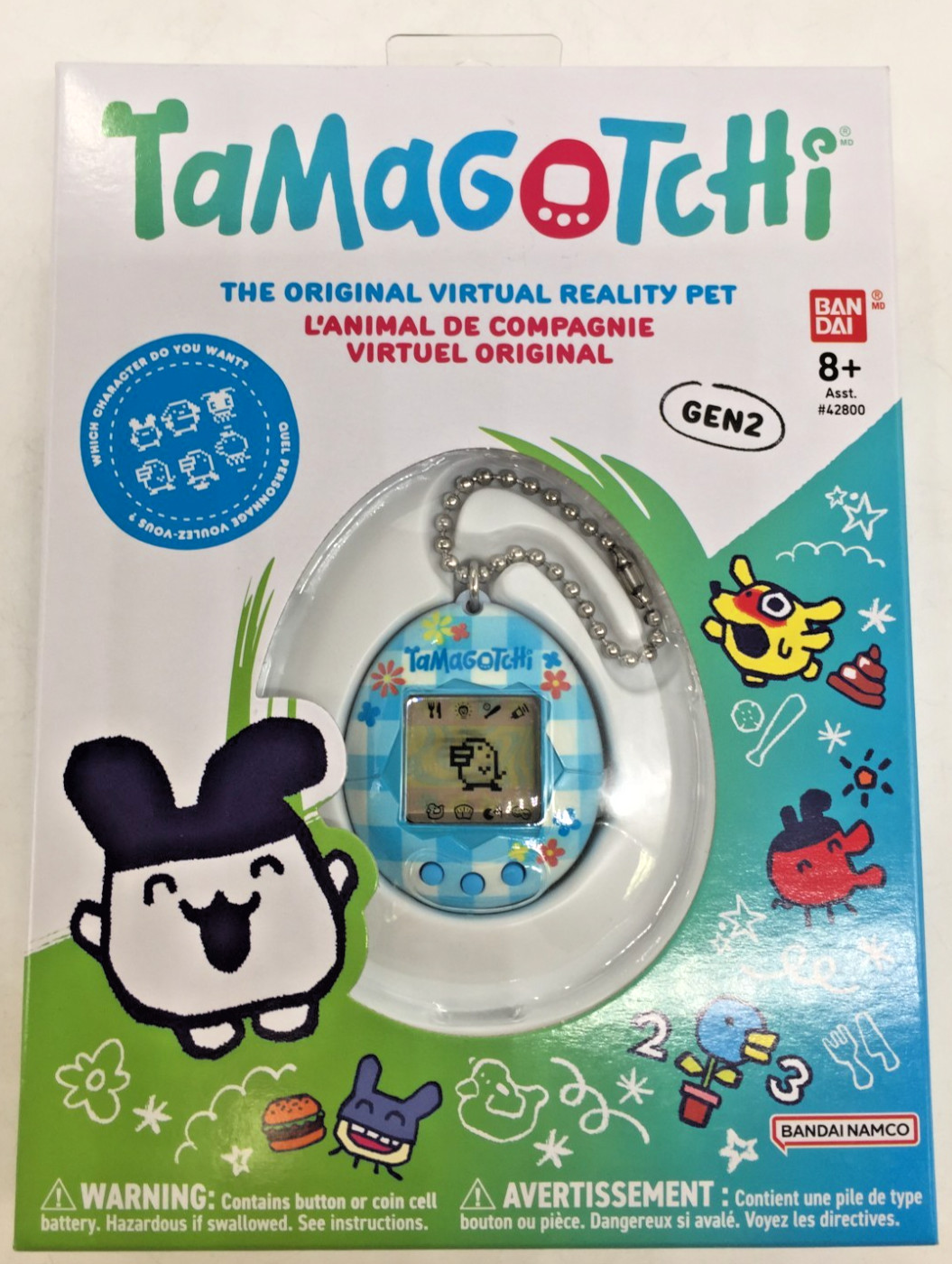 Bandai Tamagotchi Barn Animal Shell Gen 2 Blue Virtual Original Cyber Pet 5790₽