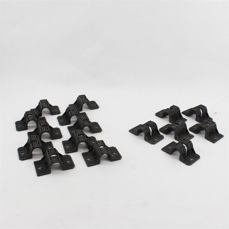 Lot of 16 Black Plastic Pipe/Cable Clamps Mounting Hangers
