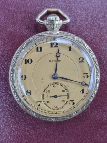 Antique 1916c 14k GF Illinois Watch Co. "FRANKLIN" Grade 406 Model 3 s12 17j