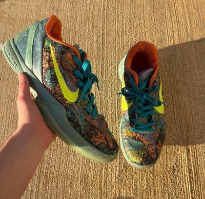 Nike Kobe 6 Multicolor Basketball Sneakers Low Top Lace Up Synthetic Upper