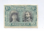 Rhodesia 1910 Double Heads 1/ mint o.g. hinged