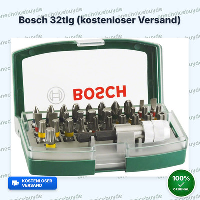 Bosch 32-tlg. Extra-Hart Schrauberbit-Set: PH, PZ, Hex, Torx, Zubehör