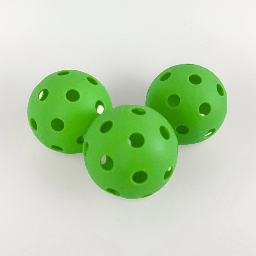 Indoor Pickleball Balls 3 Pack Green Tournament Game Paddle Set Sports Gift for Teens