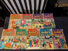 Vintage 1970s Archie Comics - Archie's Pals 'n' Gals lot of 9 - G/Fa