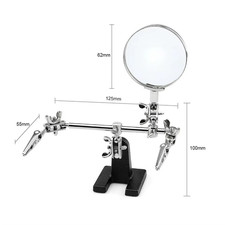 Third Hand Magnifier Soldering Stand Clamp Alligator Clip Tool