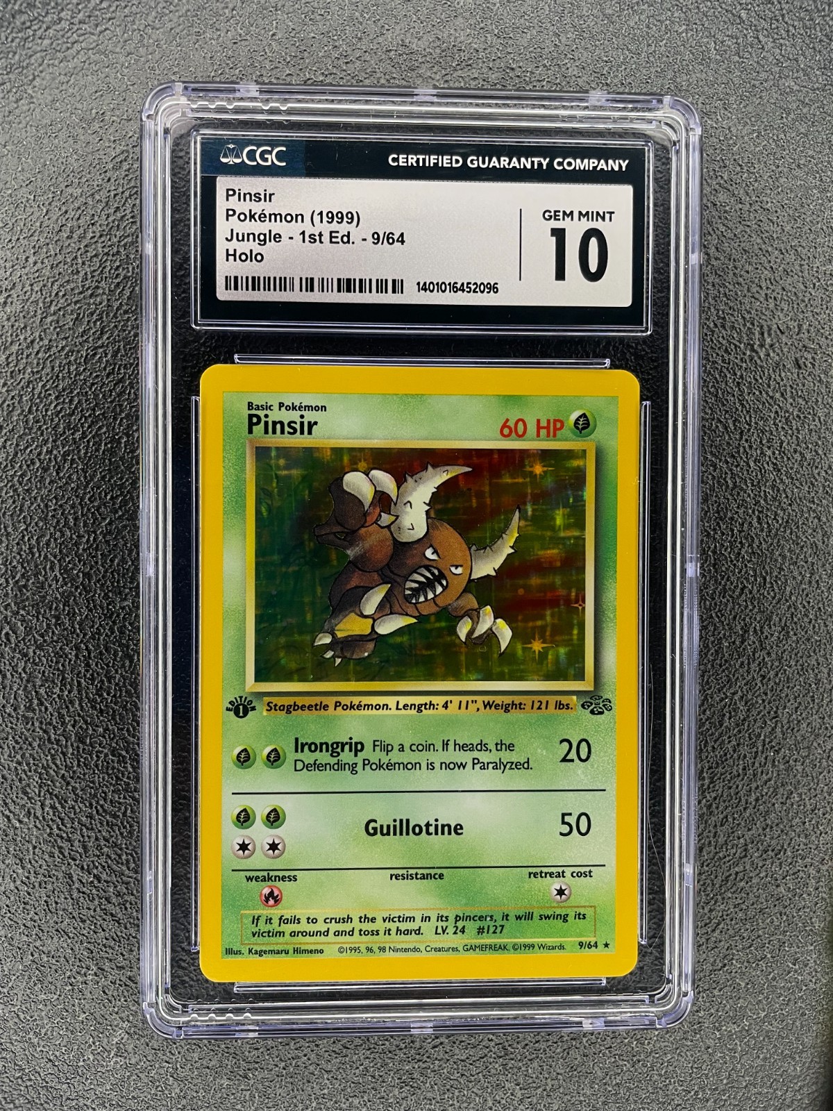 Pokemon Pinsir Jungle 1st Edition Holo Rare #9 CGC 10 Gem Mint