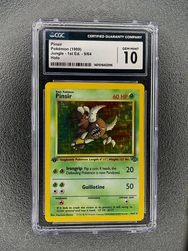 Pokemon Pinsir Jungle 1st Edition Holo Rare #9 CGC 10 Gem Mint