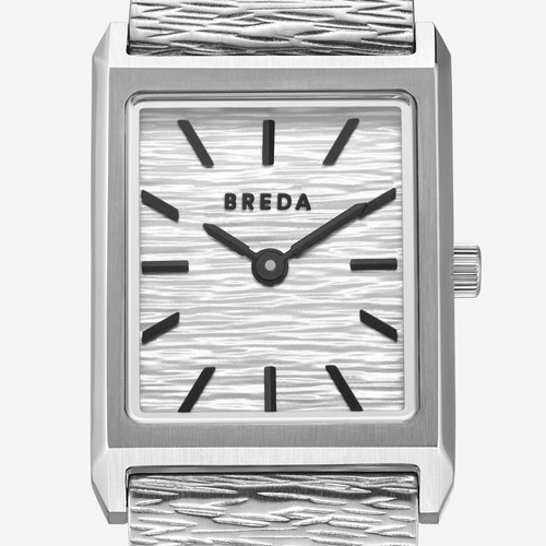 BREDA VIRGIL REVIVAL 1754B Watch Square Silver - Picture 2 of 9