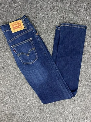 Levis Dark Blue 512 Slim Taper Cotton Blend Denim Everyday Jeans 14 Years.PB - Image 1 of 4