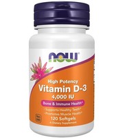 Now Foods Vitamin D3 4000 Iu, 120 Kapseln