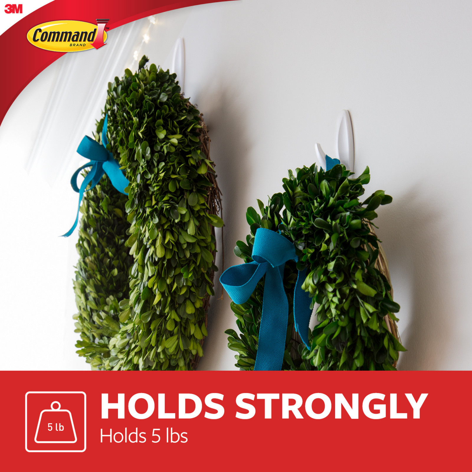 Command Large Designer Hooks [Removable]: 2-pack (White)