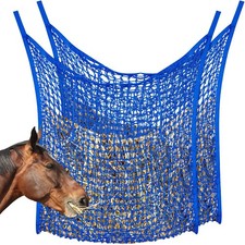 2 Pcs Slow Feed Hay Nets Hanging Horse Slow Feed Hay Bags Soft Flat Feeder Bag