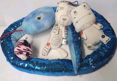 Adventure Planet Plush Snake Blue Flip-Sequined & Plush Ty & Plush Ornaments