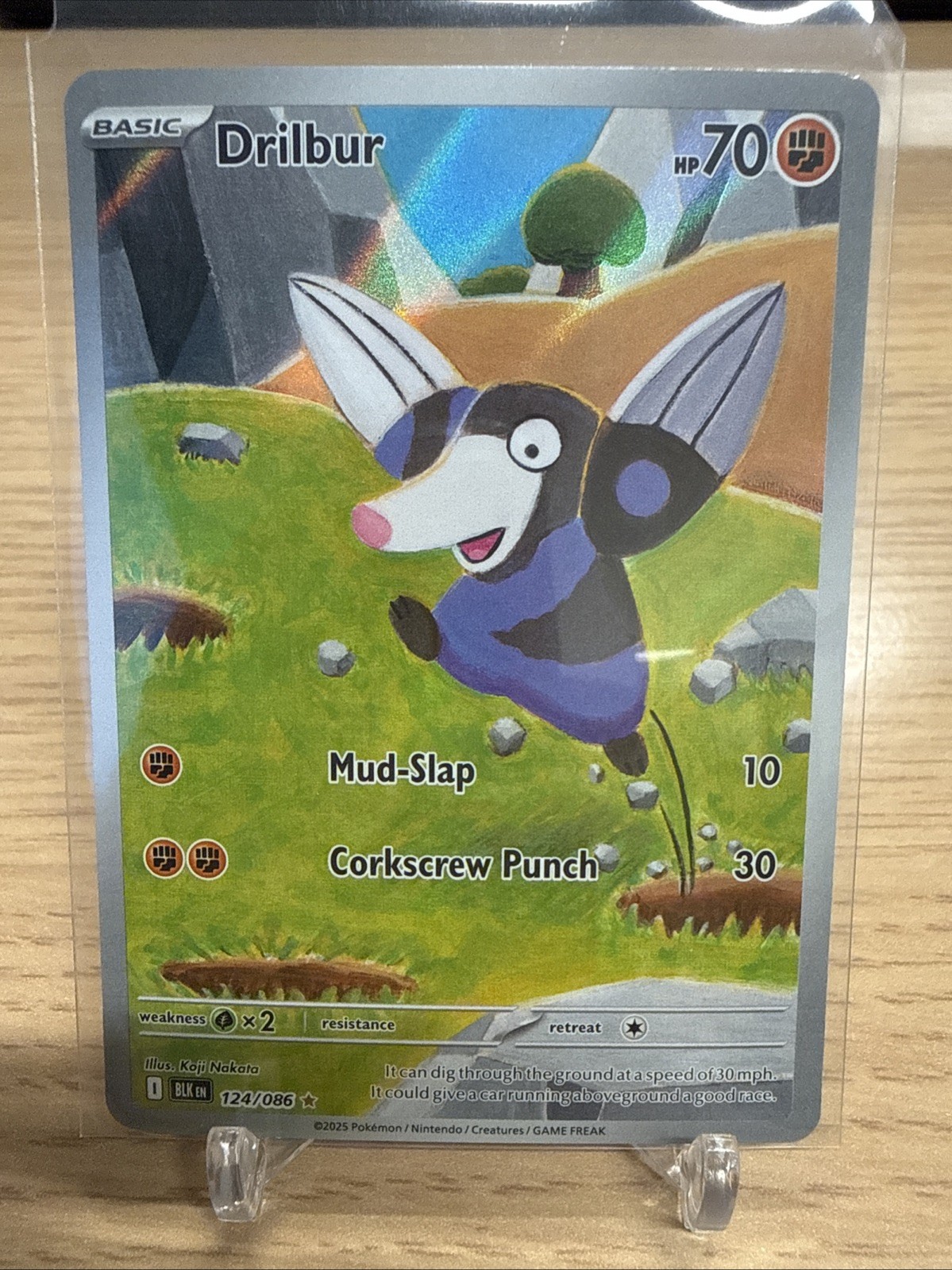 🚀 Pokemon TCG | Drilbur # 124/86 Black Bolt Illustration NM