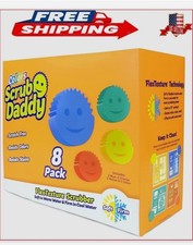 Esponjas fregadoras de textura flexible Scrub Daddy Colors, paquete de 8