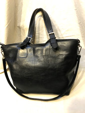 Borsa Donna Vera Pelle Made in Italy Elegante Vintage nero