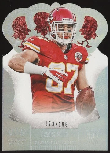 2013 Panini Crown Royale Silver Holo Die-Cut Travis Kelce #194 Rookie RC SP /199