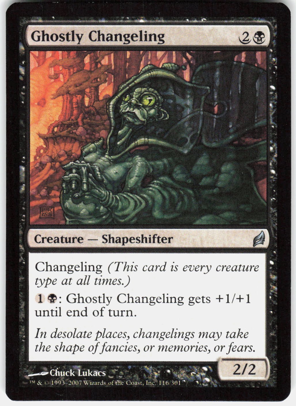 Ghostly Changeling 116 Uncommon Lorwyn Magic: The Gathering Lightly Played