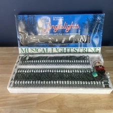 VTG Mr. Christmas Jinglelights 100 White  Lights Plays 21 Carol Songs TESTED