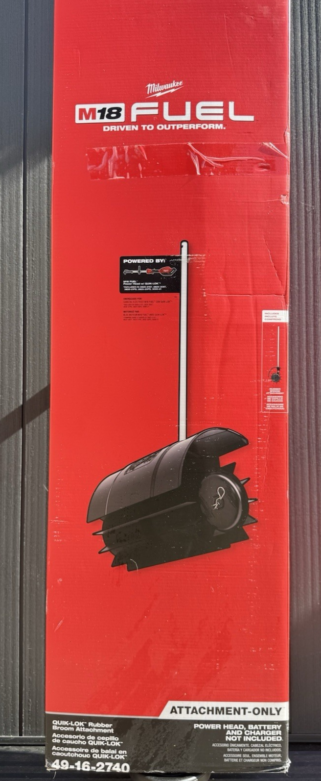 Milwaukee M18 FUEL QUIK-LOK Rubber Broom Attachment (49-16-2740)