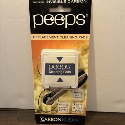 Peeps CarbonKlean Replacement Cleaning Pads 2 Sets of 2 Pads Safe on All Lenses