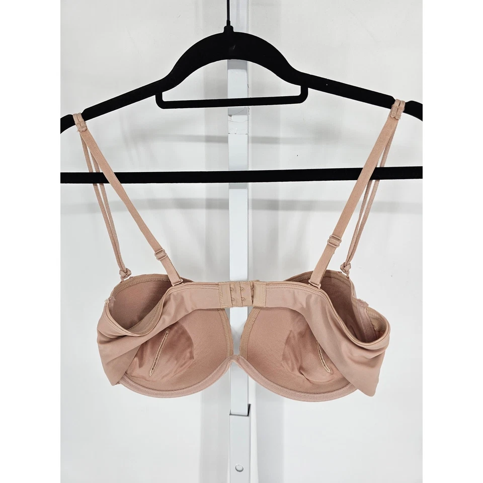 Vintage 1990s Fashion Forms Womens Sz 36C padded Push Up Bra Solid Beige - Image 3 of 4