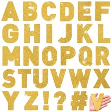 232 Pcs 24 Sheets Large Glitter Letter Stickers Big Font Alphabet Letter Adhe...