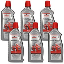 Nigrin 6x 2in1 Minuten-Wäsche Auto-Shampoo + Glanz Hartwachs-Konservierung