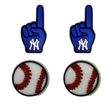 MLB New York Yankees Baseball Team For Crocs Shoe Charms Jibbitz - 4 Pieces