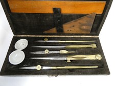 Compass Set Compass Box 19th Century
