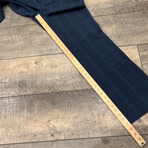 Banana Republic Women's Plaid Logan Trouser Fit Wool Blend Pant Navy Blue Size 8 - Picture 5 of 11