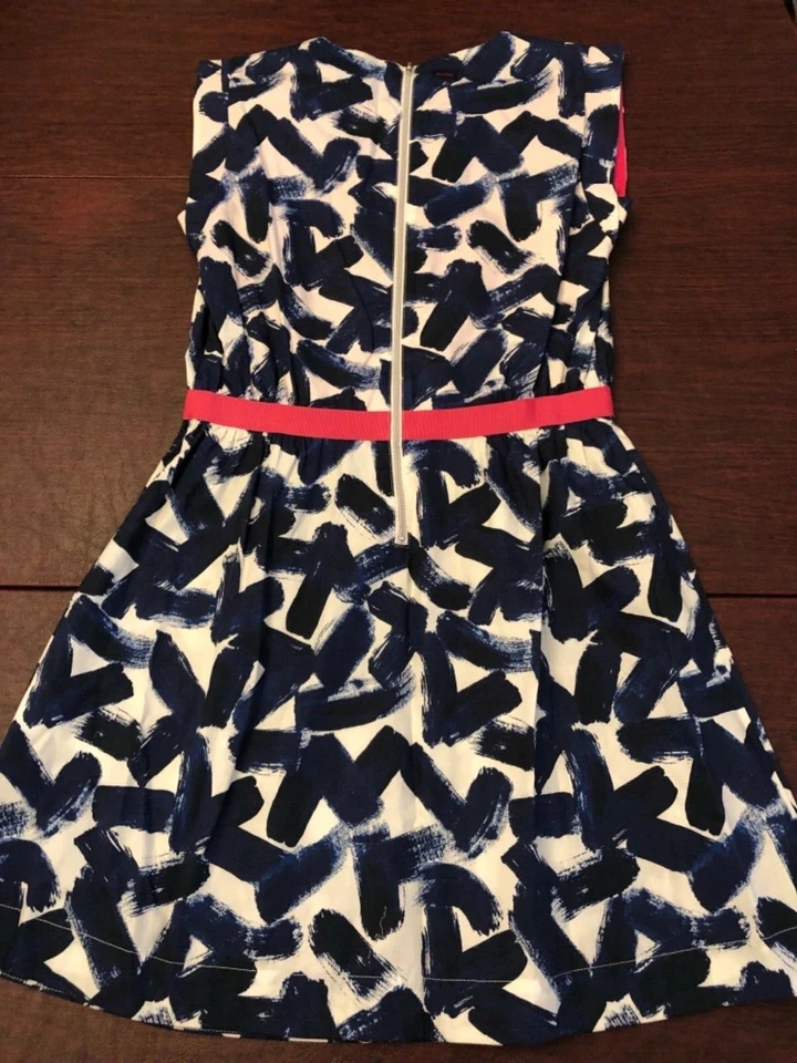 Vestido Catimini Niñas Talla 14, Azul/Blanco/Rosa Creativo Cintura Vestido Nuevo Foto 2 de 4