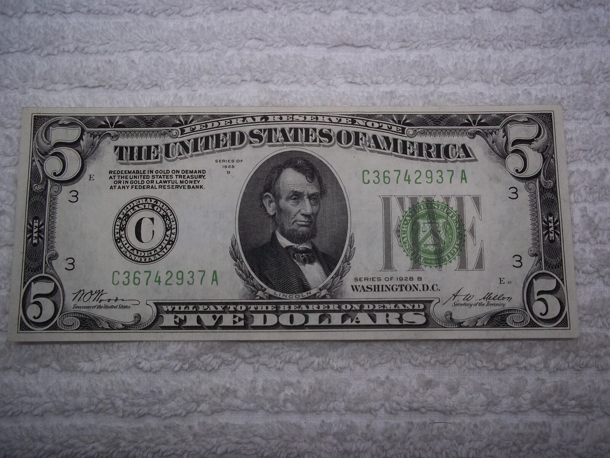 $5 1952 US Federal Reserve Small Notes for sale | eBay