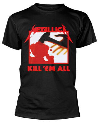 Metallica Kill Em All Tracks Black T-Shirt NEW OFFICIAL