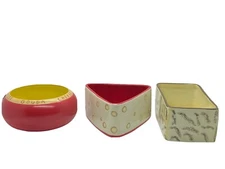 NAPA VALLEY COLLECTION SET OF 3 CHEESE SERVING BOWLS AMERICAN ATELIER