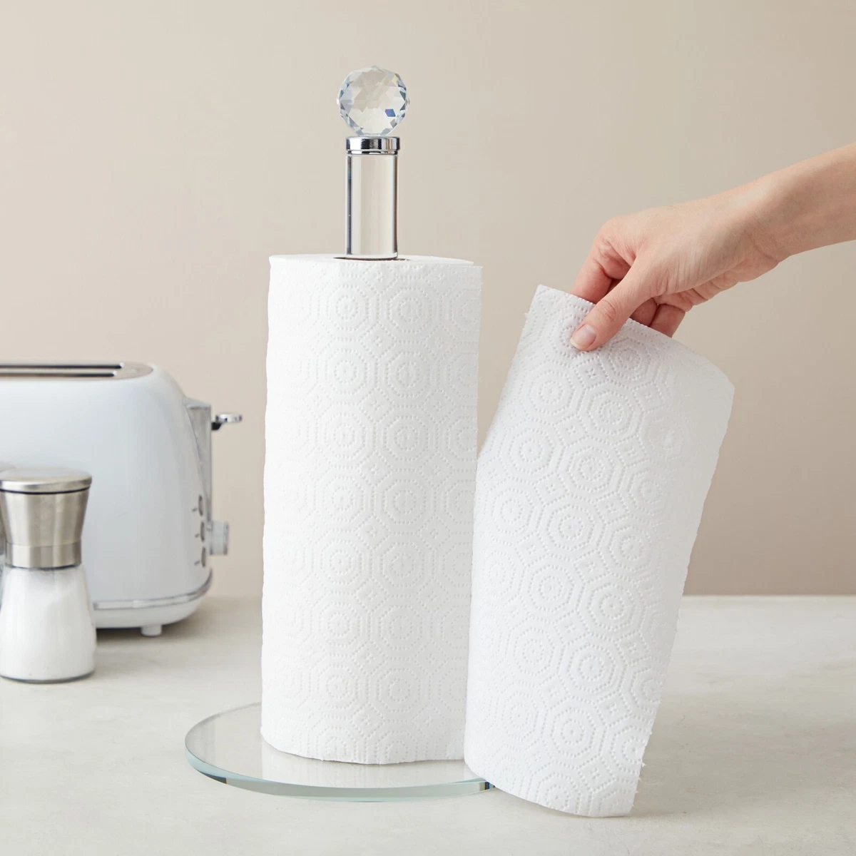 Crystal Kitchen Paper Towels Holder for Countertops and Tables